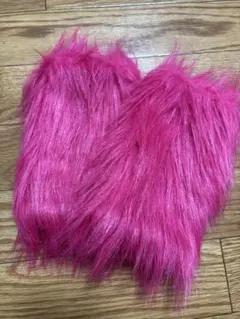 ピンク ファーアームウォーマー