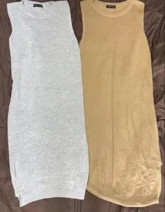 ノースリーブ　ニットワンピース　2個セット