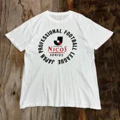 J.LEAGUE Tシャツ ホワイト サッカー 日本製 ニコスVINTAGE