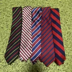 赤系ネクタイ5本セット バラ売り不可