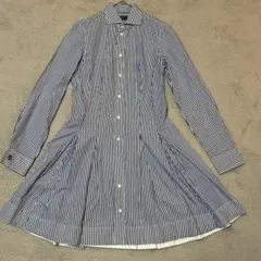 ポロ ラルフローレン シャツワンピース 2 ストライプ フレア 膝丈