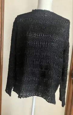 【最終お値下げ　新品・未使用】ミゼール　リボンレースブラウス　L Lサイズのサムネイル