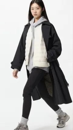 ユニクロ ヒートテックウルトラストレッチレギンスパンツ 丈長め ブラック