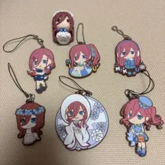 五等分の花嫁 中野三玖 ラバーストラップ キーホルダー セット