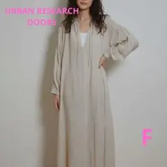 URBANRESEARCHDOORS Vネック ロングワンピース ボリューム袖