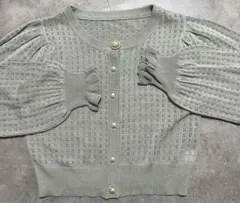 【evelyn】エブリン　レース編みカーディガン