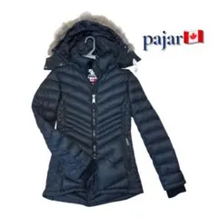 Pajar パジャール ダウンジャケット 黒 フード ファー付 クリーニング済