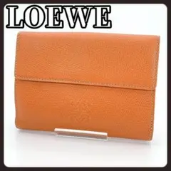 LOEWE　ロエベ　二つ折財布　財布　アナグラム　オレンジ