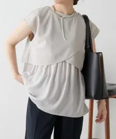 COLLAGE GALLARDAGALANTE ジョーゼットクロスプルオーバー