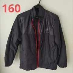 adidas 黒 ジャケット アウター コート キッズ ジュニア 160 中綿