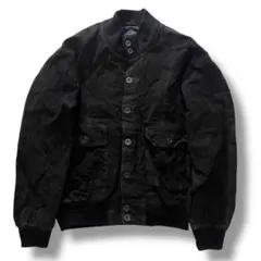 BONCETTI 本革 スエードレザー バルスター ブルゾン ブラック ユーロ