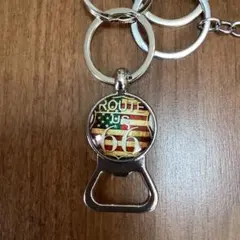 アメカジ　シルバーカラビナ　キーリング　ビンテージ　メンズ　赤