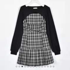 evelyn 裾プリーツクロスワンピース