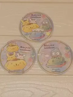 【非売品・特典】Butter×サンリオキャラクターズ コラボ コースター3枚