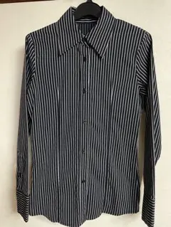 INGNI黒と白のストライプ長袖シャツMサイズ
