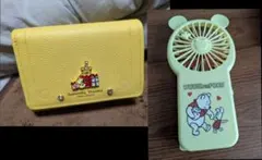 くまのプーさん　希少サマンサタバサ財布　数回使用美品とプーさんハンディ扇風機も