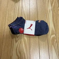 PUMA ショートソックス 23-25cm グレー/ネイビー