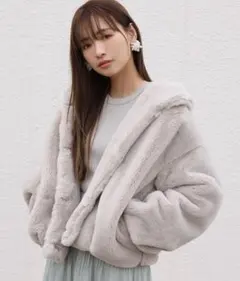 ナイスクラップ フェイクファーコート