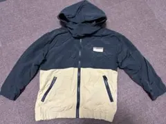 フード付きジャケット 130サイズ 黒/ベージュ