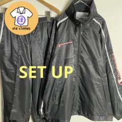 セットアップ　チャンピオンプロダクツ　刺繍ワッペン　ビンテージ　ゆるダボ　古着