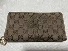 GUCCI GGキャンバス 長財布 ピンク