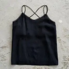 新品 LOUNGEDRESS ラウンジドレス キャミソール ブラック 黒 華奢