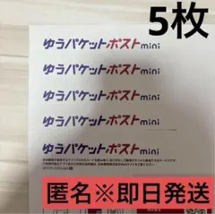 ゆうパケットポストmini 5枚セット 匿名即日発送