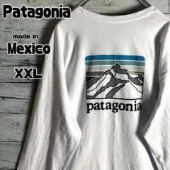 【メキシコ製】パタゴニア　ロンT バックプリント ロゴTシャツ　メンズ XXL