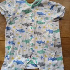魚と星柄ロンパース 60-70cm
