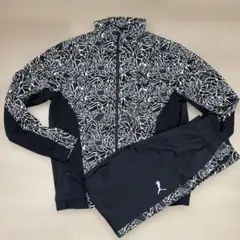 Puma ジャージ上下セット 幾何学模様 ブラック