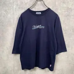 VANSPORTS Tシャツ カットソー XL ネイビー プリント ロゴ