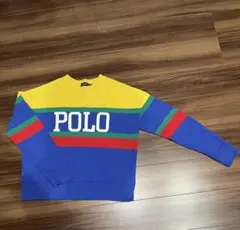 POLO ストライプ クルーネック トレーナー