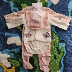 ベビー服 女の子 60cm 新生児 7点セット ロンパース スタイ 未使用