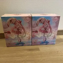 【送料無料】桜ミク AMP＋ フィギュア 桜ドレスver 2個セット