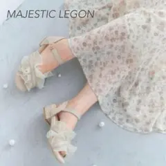 新品MAJESTIC LEGON シアーフリルサンダル
