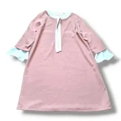 a13　Milk tea　ボウタイ　ジョーゼットワンピース　長袖　授乳服のサムネイル