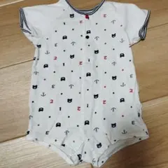 半袖ロンパース 80cm クマ柄