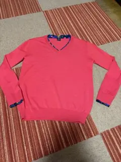 Paul Smith オレンジに近い赤Vネックセーター
