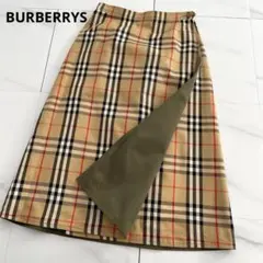 希少 バーバリーズ リバーシブルラップスカート ノバチェック 玉虫 ヴィンテージのサムネイル