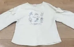 メゾピアノ　トレーナー　白　刺繍　130 長袖　リボン