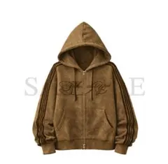 櫻井優衣 Yui logo w zip line hoodie パーカー