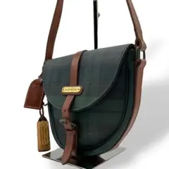 ポロラルフローレン ショルダーバッグ ブラックウォッチ チェック PVC レザー