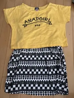 ANAP GIRL 半袖トップスとスカートセット M
