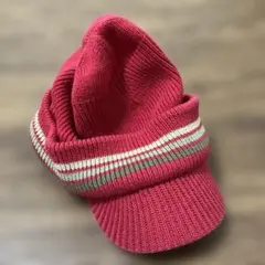 baby GAP 赤 ストライプ キャップ ４〜５歳用