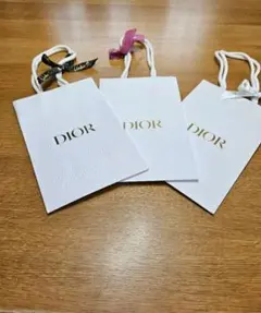 Dior ショップ袋 ホワイト 3枚セット