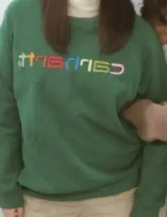 carhartt グリーン クルーネック スウェット