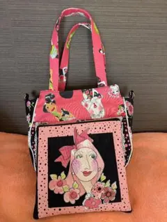 ミニチューリップバッグファスナータイプ フラットポーチ 2個セット サロン