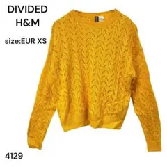 DIVIDED ディバイデッド　H&M イエロー ニットセーター EUR XSのサムネイル