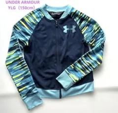 【UNDER ARMOUR 】ジャージ 丈短めトップスYLG150cmネイビー