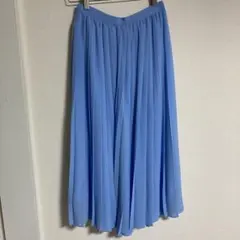 【未使用】UNIQLO ユニクロ　ライトブルー　シフォンプリーツスカート